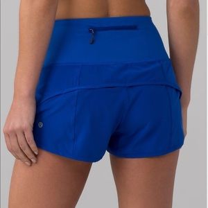 Royal Blue Lululemon Speed Up Hi-Rise Shorts 2.5”